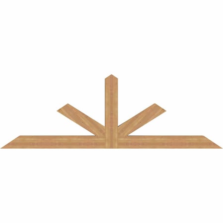 Ekena Millwork Saratoga Smooth Timber Gable Bracket, Western Red Cedar, 96"W x 32"H x 5 1/2"D x 5 1/2"F, 8/12 Pitch GBW096X32X0606SAR00SWR
